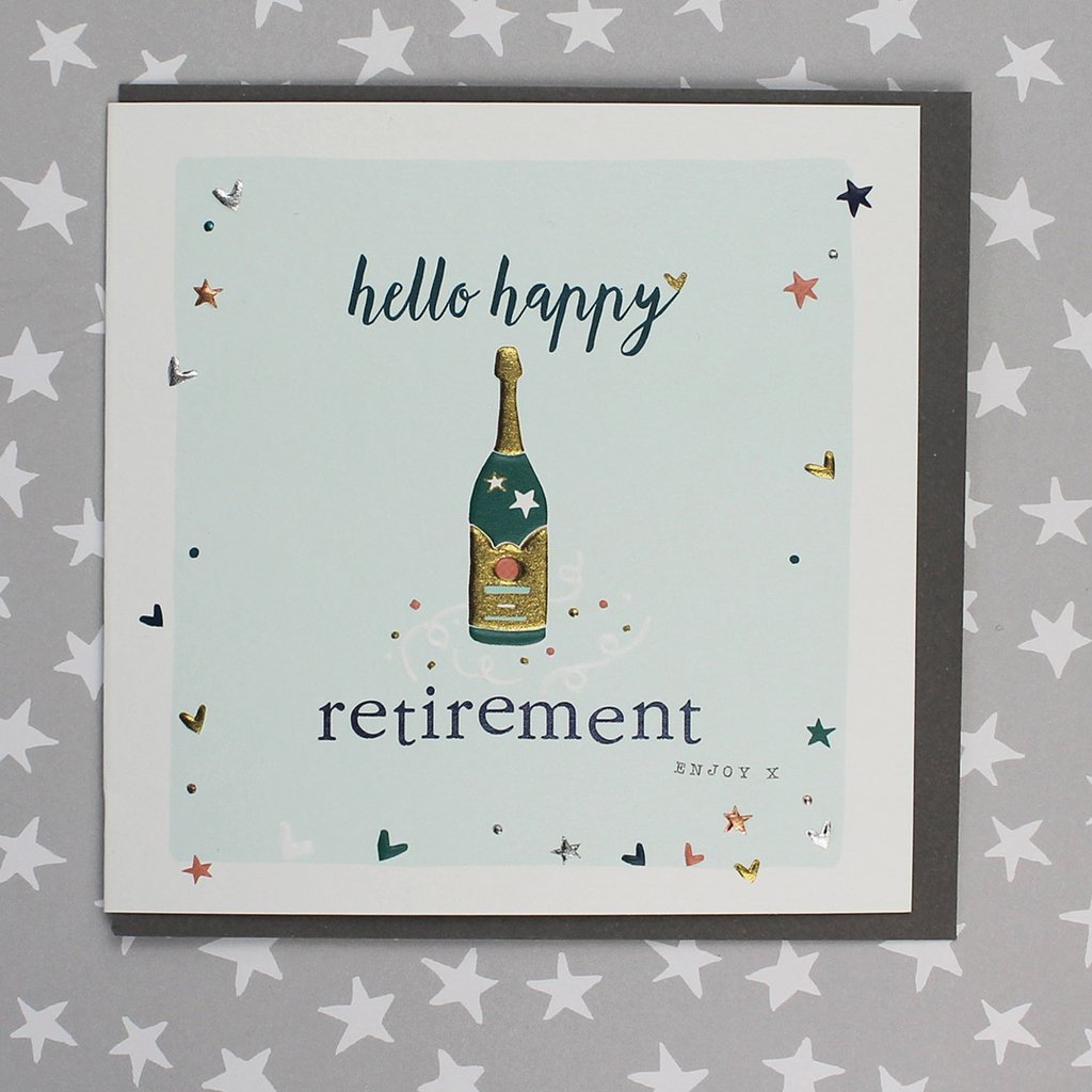 Hello Happy Retirement card - Daisy Park