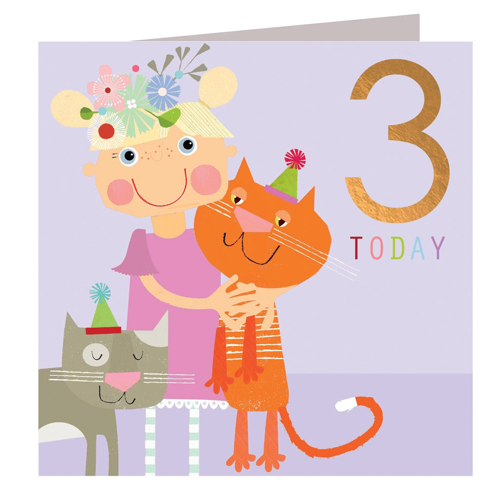 Kittens 3rd Birthday Card - Daisy Park