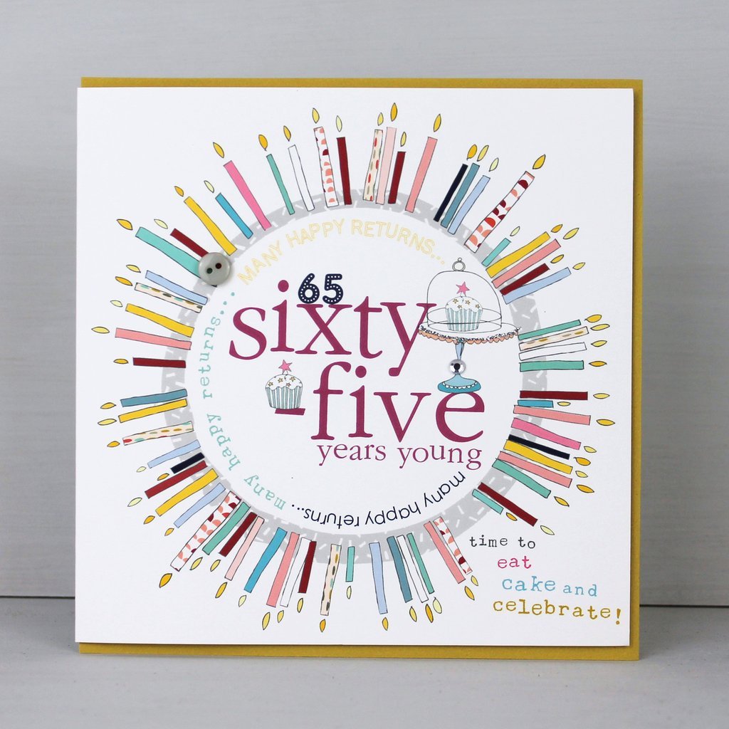 Female aged 65 birthday card - Daisy Park