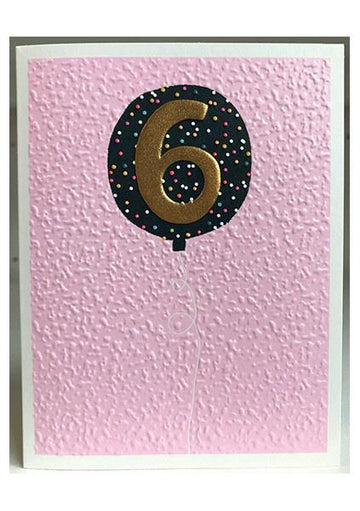 Age 6 pink birthday card - Daisy Park