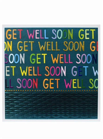 Get well soon multi lettering card - Daisy Park