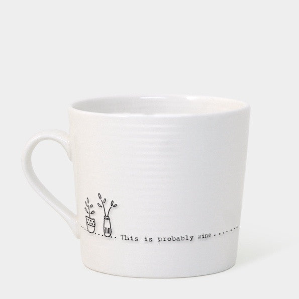 East of India 'This is probably wine' boxed mug - Daisy Park