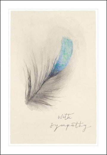 With Sympathy feather card - Daisy Park