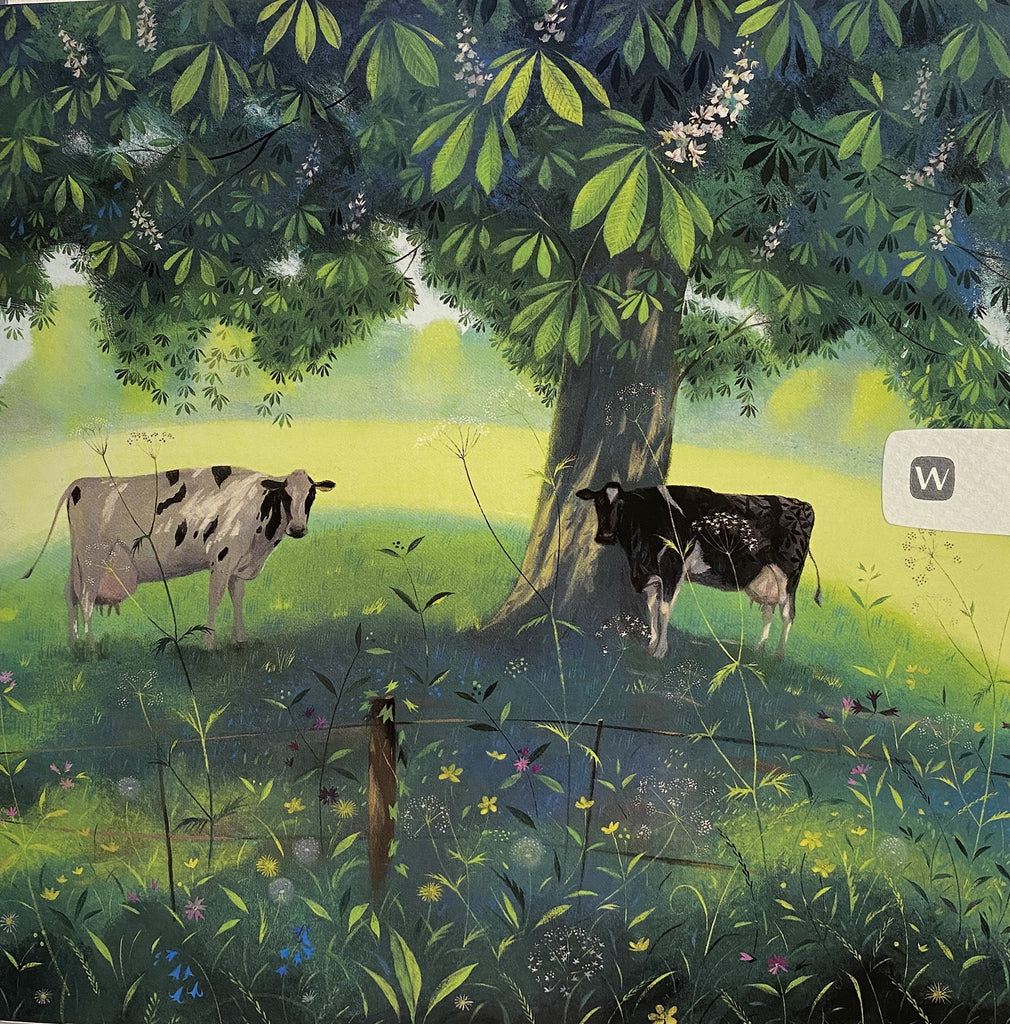 Cows under a Horse Chestnut tree card - Daisy Park