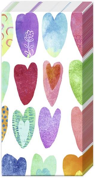 Rainbow Hearts Pocket Tissues - Daisy Park