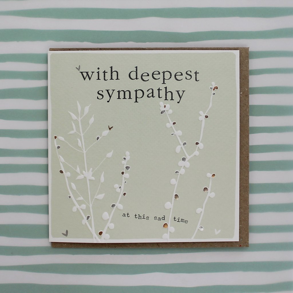 With deepest sympathy - at this sad time card - Daisy Park