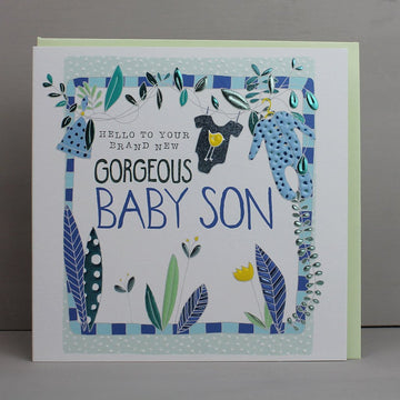 Gorgeous Baby son card - Daisy Park