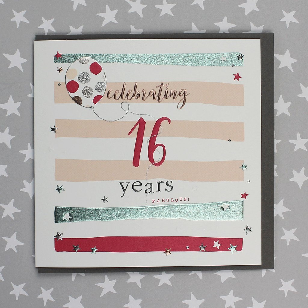 Celebrating 16 years card - Daisy Park