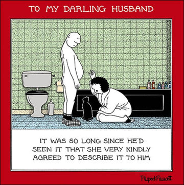 Fred Bathroom scene Husband Valentines card - Daisy Park