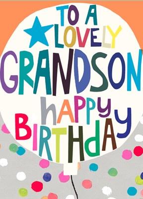 Grandson Balloons Birthday Card - Daisy Park