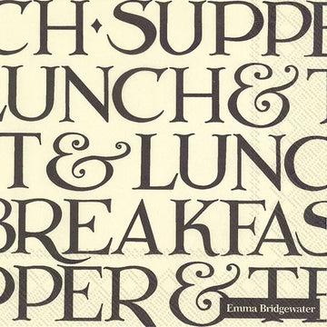 Emma Bridgewater Black toast table lunch napkins - Daisy Park