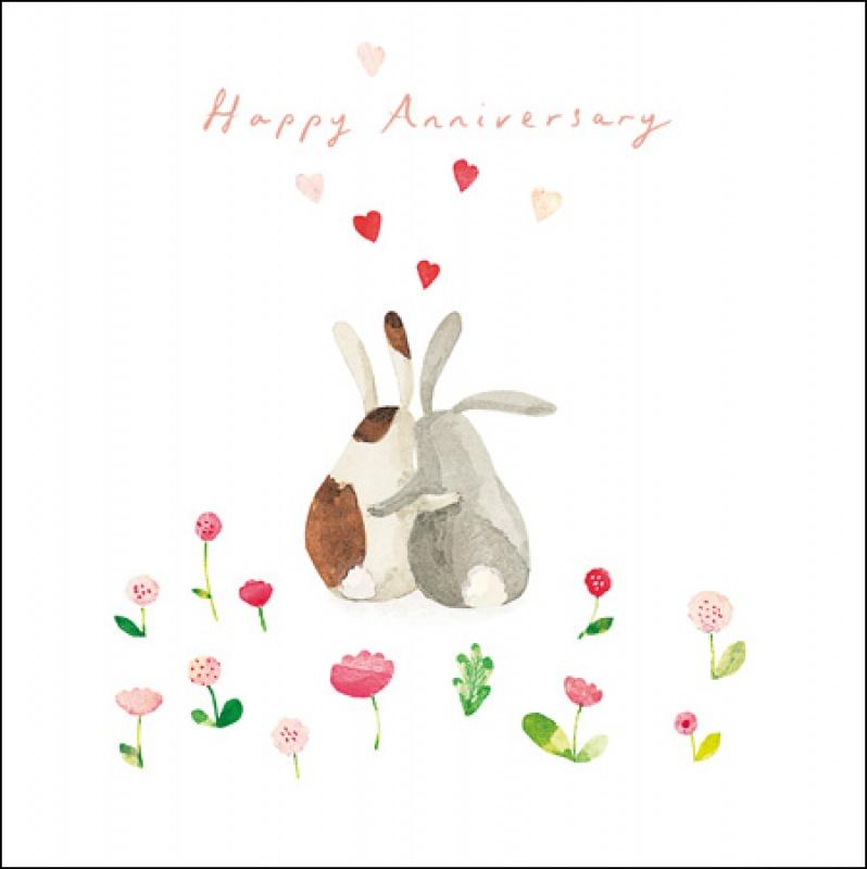 Happy Anniversary bunnies card - Daisy Park