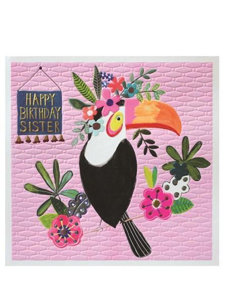 Happy birthday Sister Toucan card - Daisy Park