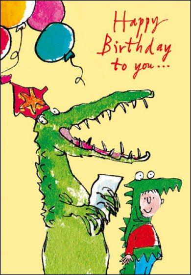 Quentin Blake Crocodile Time Birthday Card - Daisy Park