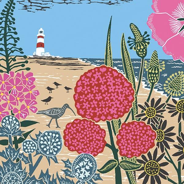 Beach and Lighthouse blank card - Daisy Park