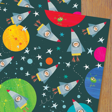 Spaceman wrapping paper - Daisy Park