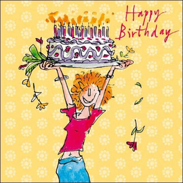 Jump for cake birthday card - Daisy Park