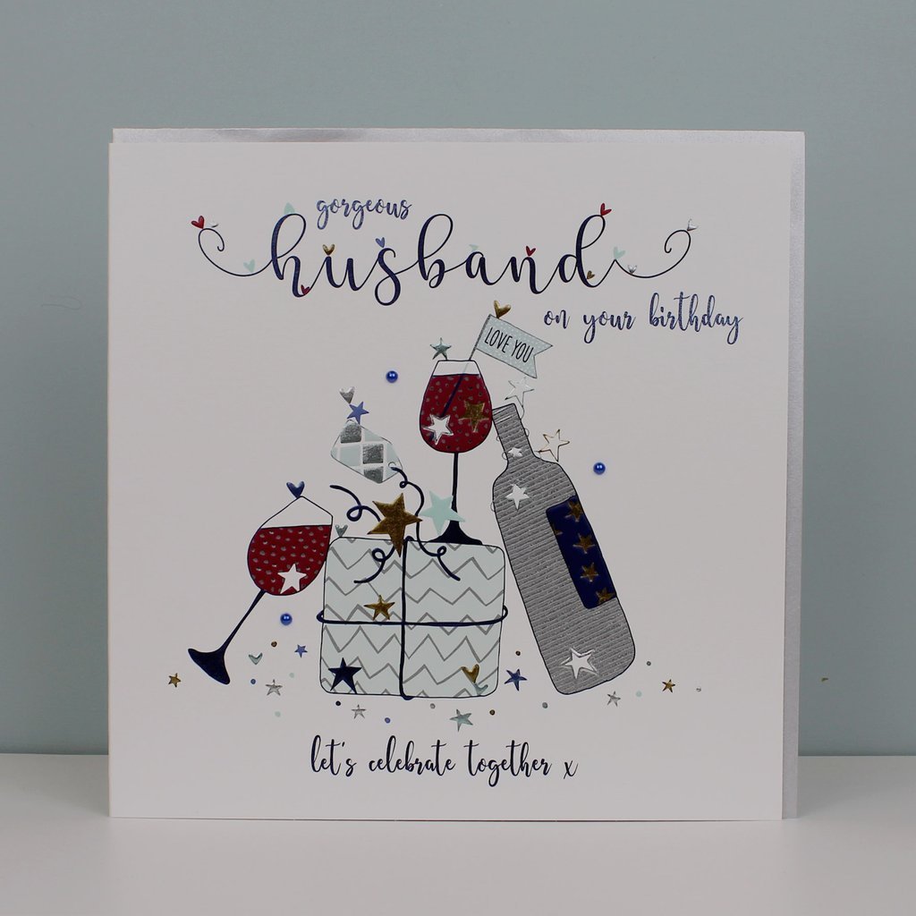Gorgeous Husband on your birthday card - Daisy Park