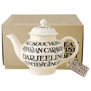 Emma Bridgewater 4 Cup Black Toast Teapot - Daisy Park