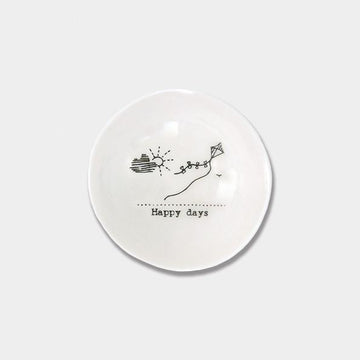 East of India Porcelain Small Bowl - Happy Days - Daisy Park