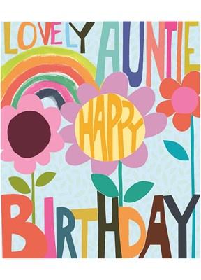 Auntie Happy Birthday card - Daisy Park