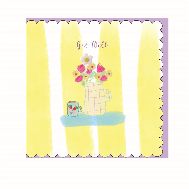 Get well scalloped daisy card - Daisy Park