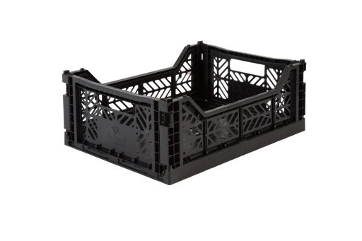 Midi folding crate black - Daisy Park