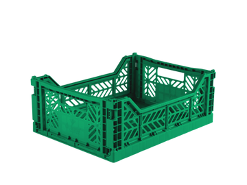Midi folding crate dark green - Daisy Park