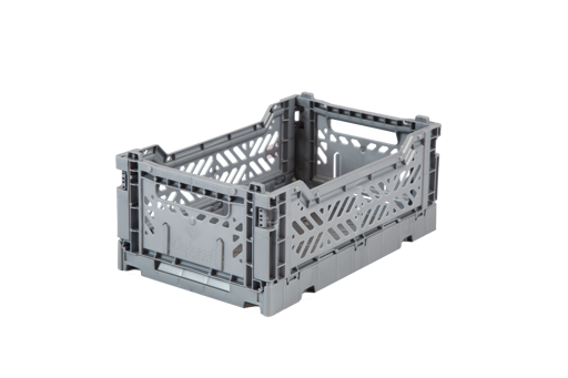Mini folding crate grey - Daisy Park