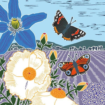 Meadow of butterflies blank card - Daisy Park