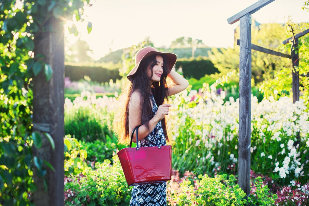 Hinza bag small green plastic  - Maroon - Daisy Park