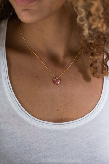 Porcelain Crimson Agatha necklace - Daisy Park