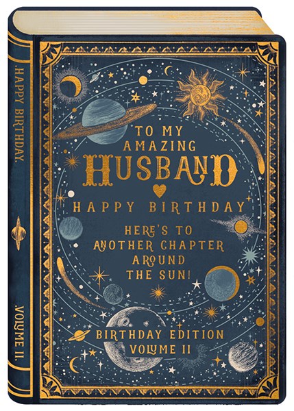 Amazing Husband book birthday card - Daisy Park