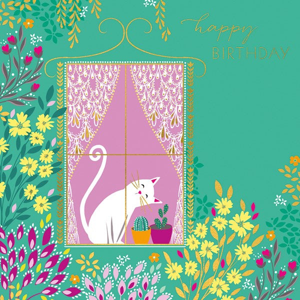 Cat in Window card - Daisy Park