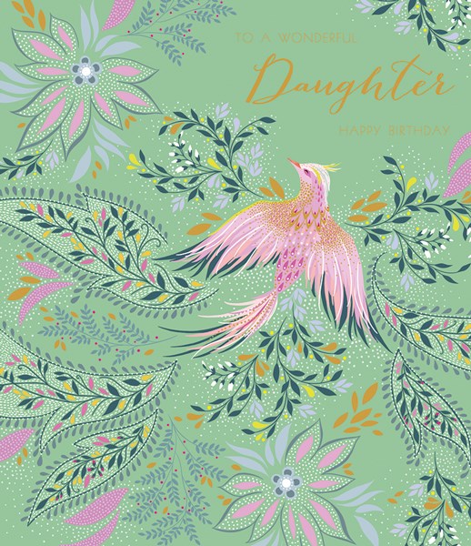 Special daughter bird birthday card - Daisy Park